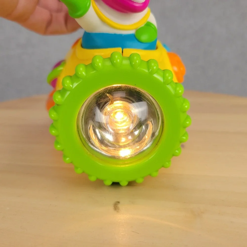 Mattel Barney Musical Flashlight Toy Toddler Yellow 2001 Space Ship Sound